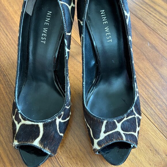 Nine West peeptoe heels, size 6.5 - Picture 2 of 4